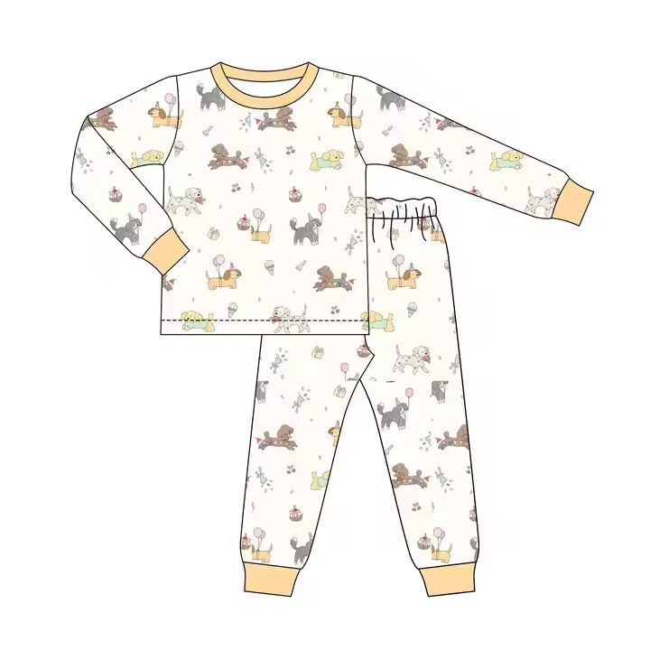 6.27 Cartoon Puppy Long Sleeve Suit