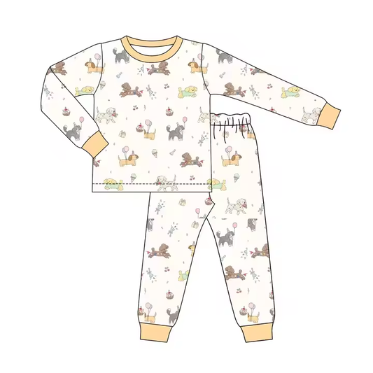 6.27 Cartoon Puppy Long Sleeve Suit