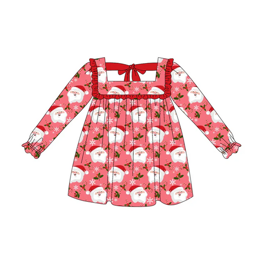 5.20 Red Santa Claus Long Sleeve Dress