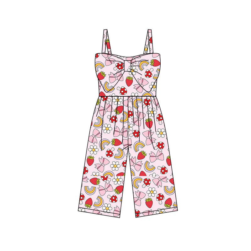 X11.25Preorder (moq 5)Baby Girls Strap Bows Carrots Eggs Flowers Easter Pants Jumpsuits