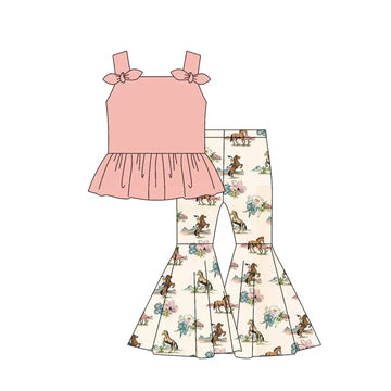 5.2 Pink Cartoon Riding Girl Suit
