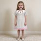 NEW RTS NO MOQ milk silk GSD4258 Smocked Pumpkins Trucks Baby Girls Khaki Checked Fall Knee Length Dresses