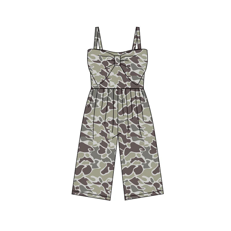 X11.25Preorder (moq 5)Baby Girls Southern Olive Camo Pants Jumpsuits