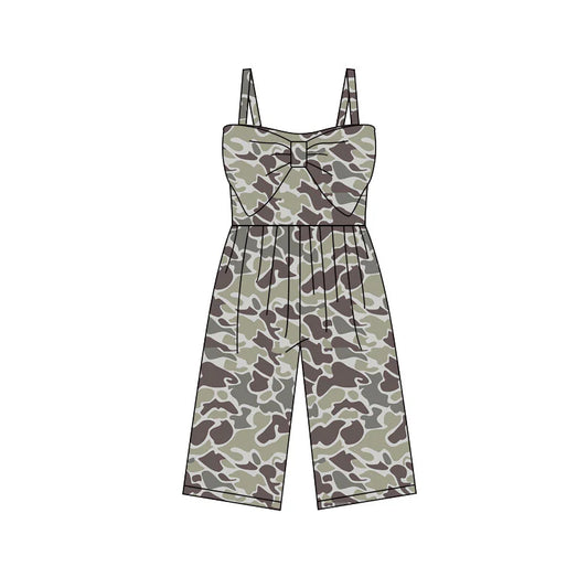 X11.25Preorder (moq 5)Baby Girls Southern Olive Camo Pants Jumpsuits