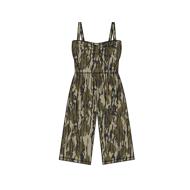 X11.24Preorder (moq 5)Baby Girls Southern Olive Camo Pants Jumpsuits