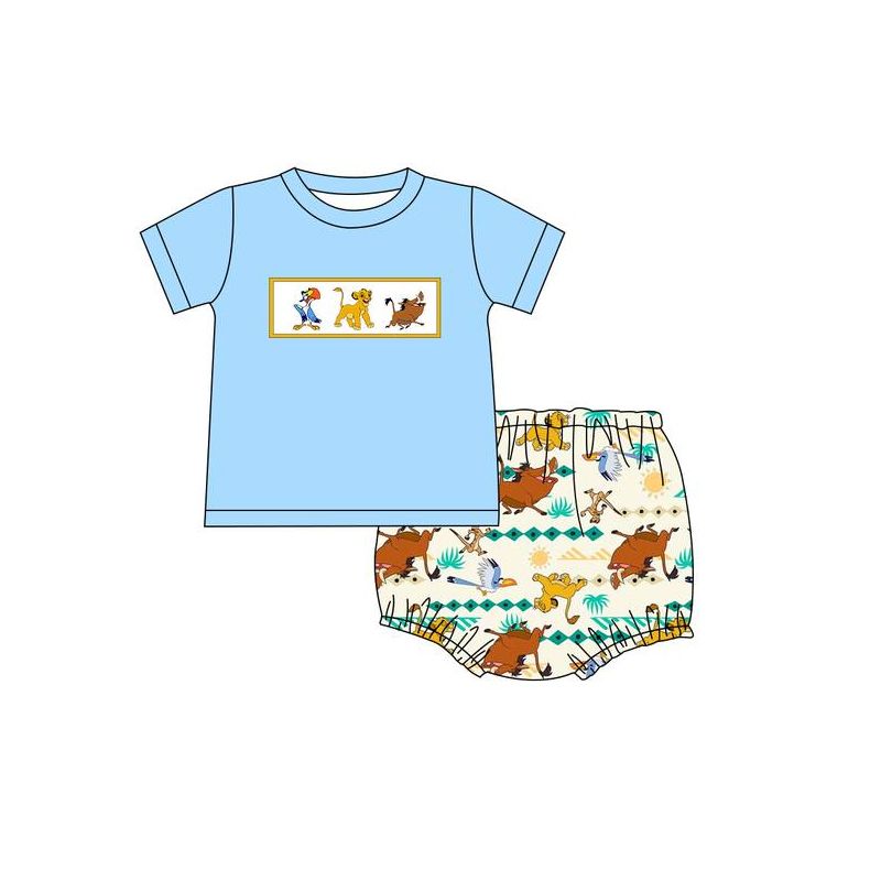 GBO0368 cartoon lion briefs suit