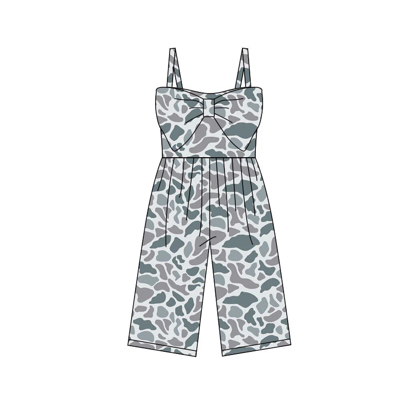 X11.24Preorder (moq 5)Baby Girls Southern Light Grey Camo Pants Jumpsuits