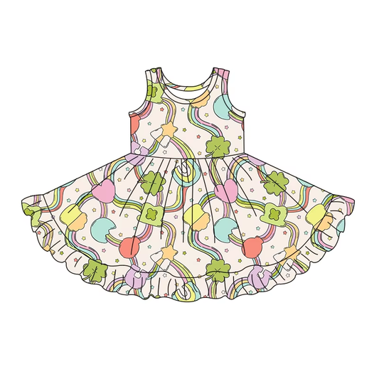 5.16 Four-leaf Clover Flying Sleeve Dress