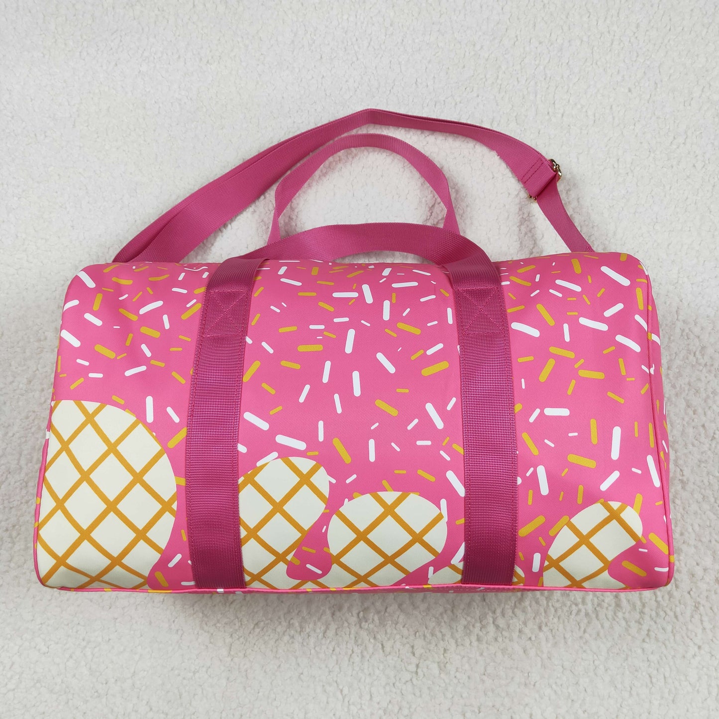 5.21 BA0298 Team fireworks plaid pink gym bag