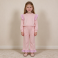 NEW RTS NO MOQ milk silk GLP3702（GT1849+P1151）Baby Girls Light Pink Stripe Flutter Sleeve Top Pockets Ruffle Pant Clothes Set