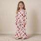 NEW RTS NO MOQ milk silk GLP3636 Baby Girls Heart Cheer Top Bell Bottom Pant Valentines Clothes Sets