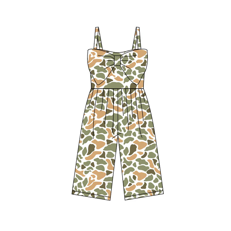 X11.24Preorder (moq 5)Baby Girls Orange Camo Hunting Pants Jumpsuits