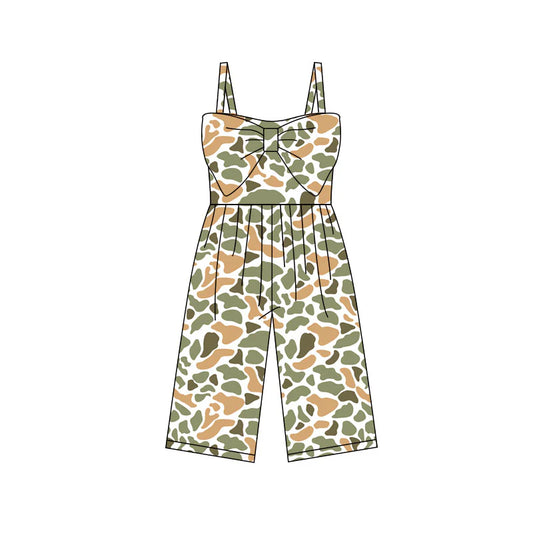 X11.24Preorder (moq 5)Baby Girls Orange Camo Hunting Pants Jumpsuits