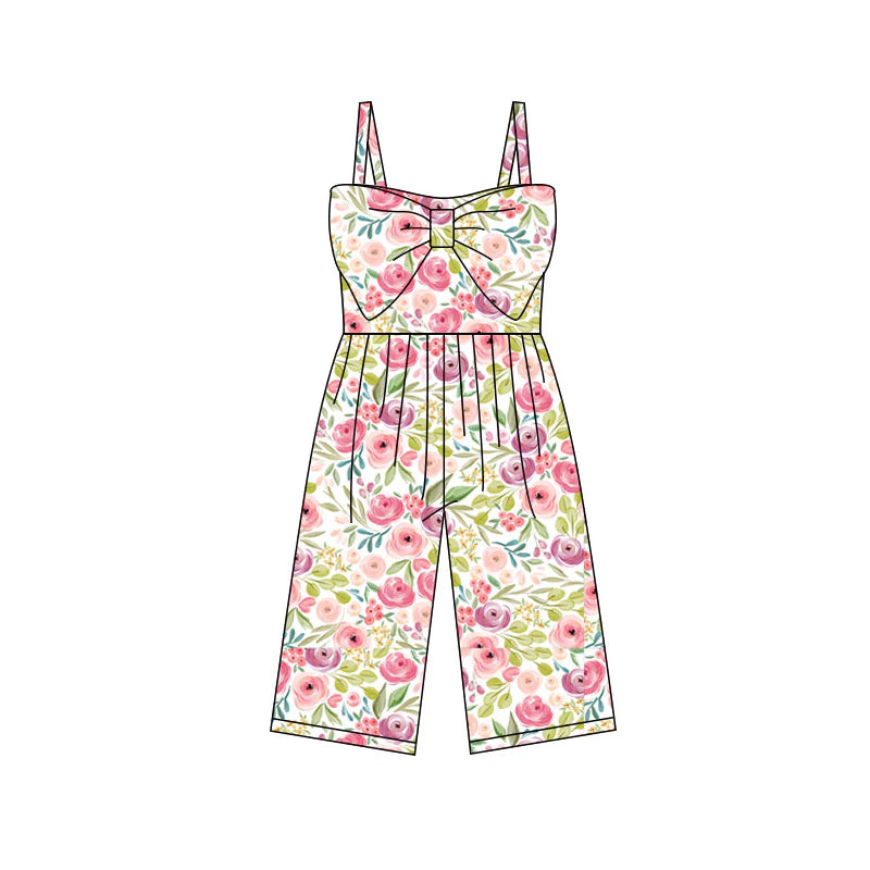 X11.24Preorder (moq 5)Baby Girls Colorful Flowers Pants Jumpsuits