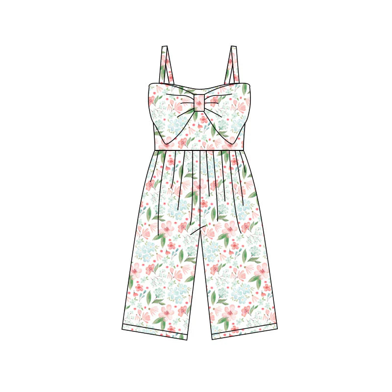X11.24Preorder (moq 5)Baby Girls Colorful Flowers Pants Jumpsuits