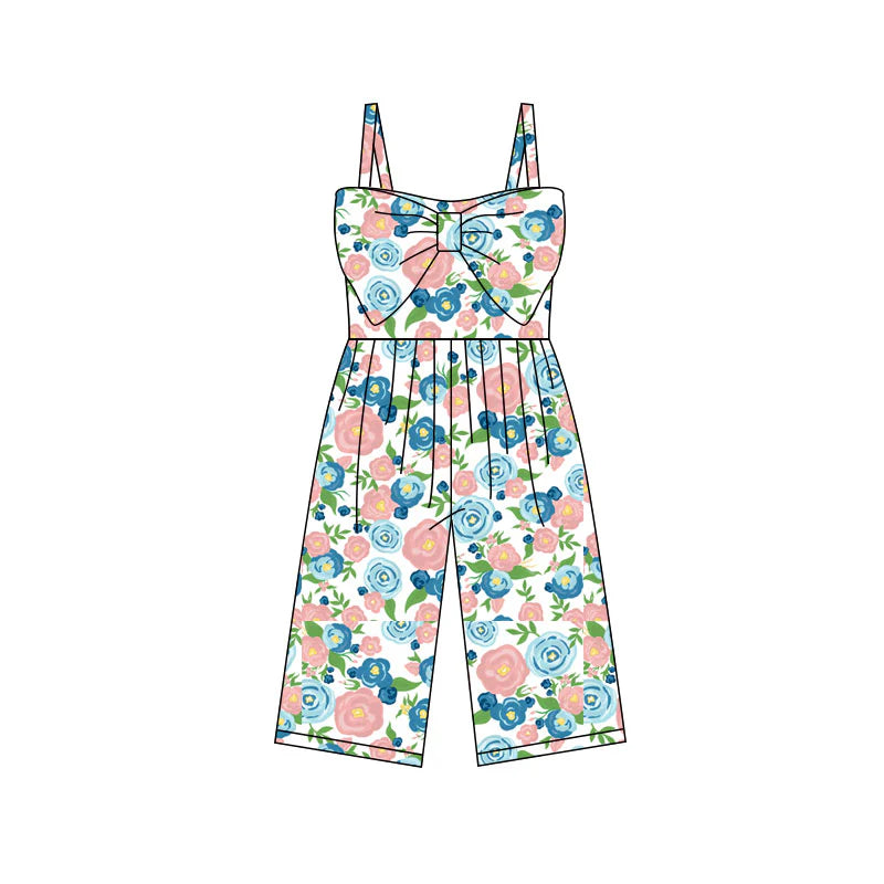 X11.24Preorder (moq 5)Baby Girls Colorful Flowers Pants Jumpsuits
