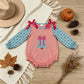 NEW RTS NO MOQ milk silk LR3164 Embroidery Bow Trees Baby Girls Polka Dots Christmas Ruffle Rompers