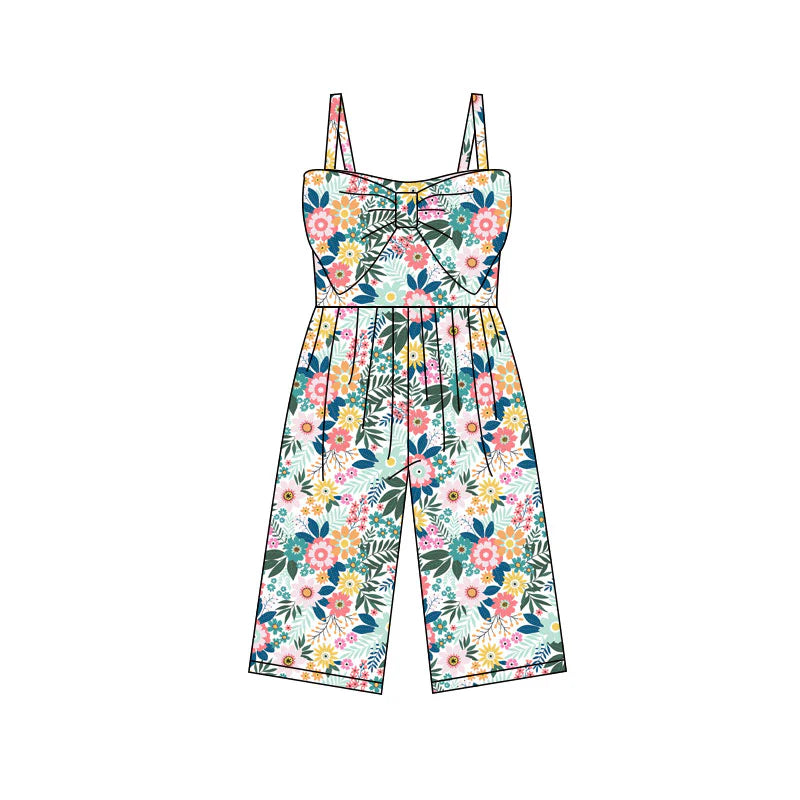 X11.24Preorder (moq 5)Baby Girls Colorful Flowers Pants Jumpsuits