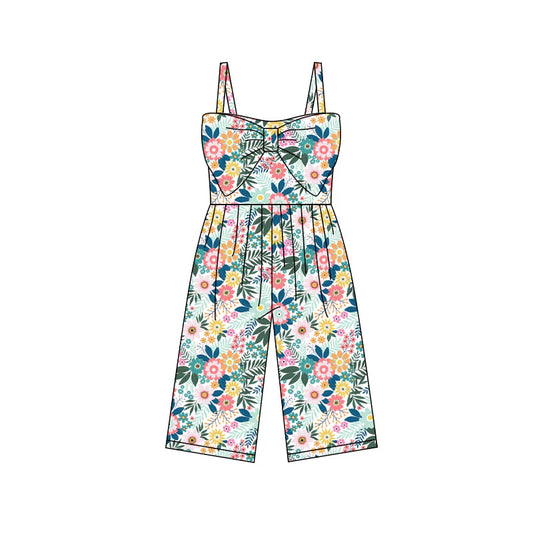 X11.24Preorder (moq 5)Baby Girls Colorful Flowers Pants Jumpsuits