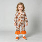 NEW RTS NO MOQ milk silk LR3025 Baby Girls Floral Leaf Long Sleeve Ruffle Rompers
