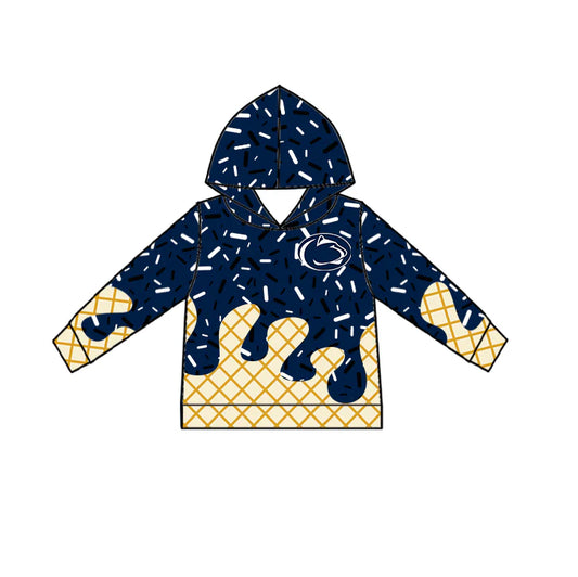 7.2Preorder (moq 5)Baby Boys Navy Cheetah Long Sleeves Drip Team Hoodies Top