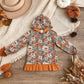 NEW RTS NO MOQ milk silk GT1643 Baby Girls Floral Ruffle Long Sleeve Hoodie Fall Top