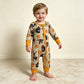 NEW RTS NO MOQ milk silk LR3251 Baby Boys Pumpkins Turkey Ducks Deer Thanksgivings Two Way Zip Convertible Rompers
