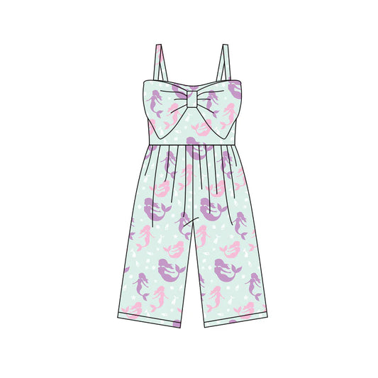X11.25Preorder (moq 5)Baby Girls Strap Mermaid Shells Starfishes Pants Jumpsuits