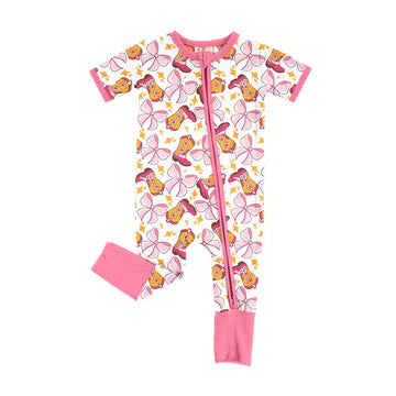 5.24 Pink Boots Bowknot Toddler Clothes