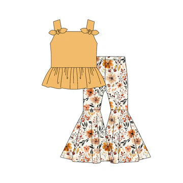 5.2 Yellow flower and leaf girl suit