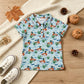 NEW RTS NO MOQ milk silk BT1381 Baby Boys Short Sleeve Ducks Hunting Button Polo Shirts Top