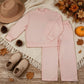 NEW RTS NO MOQ milk silk GLP3415 Adult Women Peach Choker Top Pockets Flare Pants Fall Pajamas Clothes Sets