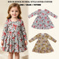 RTS NO MOQ Sibling milk silk Baby Girls Thanksgivings christmas Ruffle Knee Length Dress