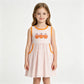 NEW RTS NO MOQ milk silk GSD4265 Embroidery Bow Pumpkins Baby Girls Pink Stripe Pockets Fall Knee Length Dress