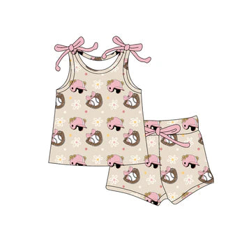 4.30 Baseball Cartoon Suspenders Girls Set