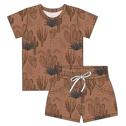 5.13 Brown Cactus Desert Short Sleeve Suit