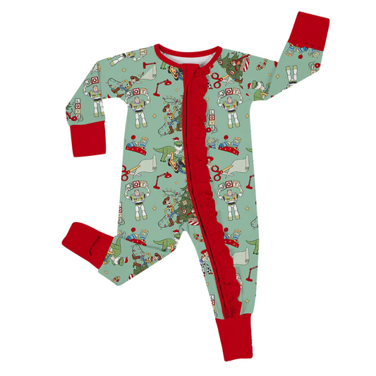 6.26 Christmas tree zipper toddler clothes