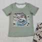 3.30 BSSO1835 Baby Boys Green Camo Fishing Top Pockets Shorts Hunting Clothes Sets