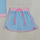 3.31 GSD3671 Baby Girls Blue Short Sleeve Top Skirt Shorts Cotton Clothes Sets