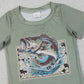 3.30 BSSO1835 Baby Boys Green Camo Fishing Top Pockets Shorts Hunting Clothes Sets