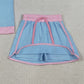 3.31 GSD3671 Baby Girls Blue Short Sleeve Top Skirt Shorts Cotton Clothes Sets
