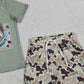 3.30 BSSO1835 Baby Boys Green Camo Fishing Top Pockets Shorts Hunting Clothes Sets