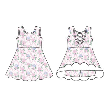 5.24 Pink Bow Hydrangea Dress