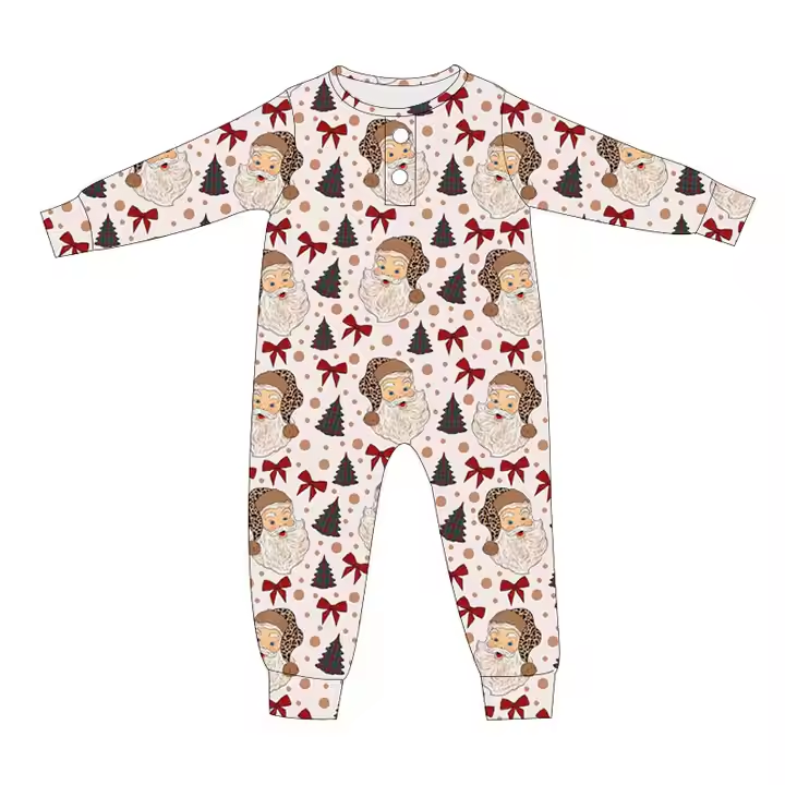 6.10 Christmas Santa Claus long-sleeved toddler clothes