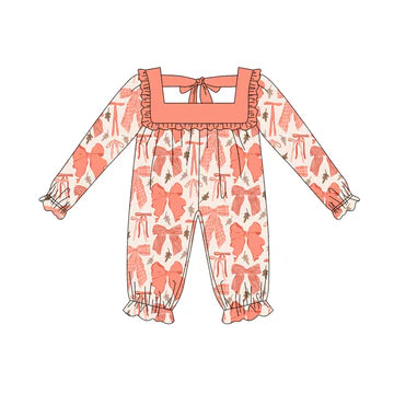 5.23 Orange Bow Doll Collar Toddler Clothes