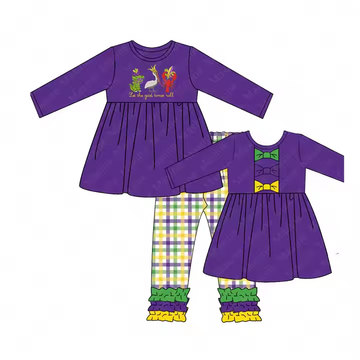 5.21 Lobster Purple Girl Plaid Suit