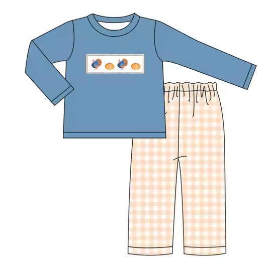 5.21 Pumpkin Boy Blue Suit