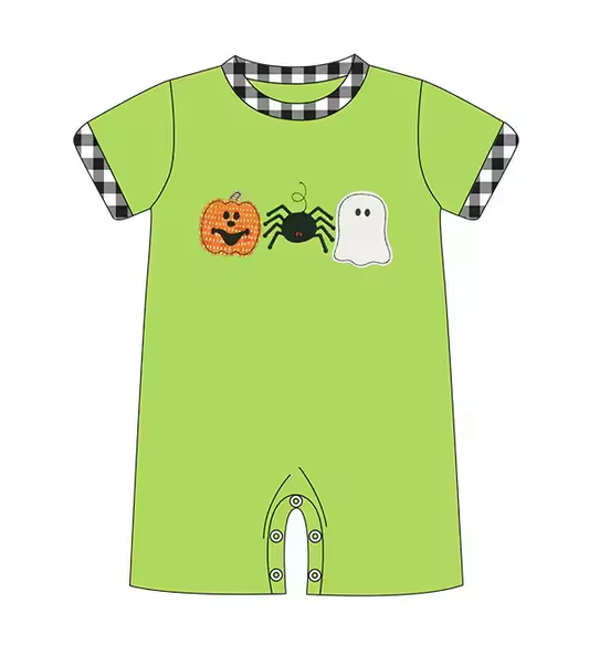 5.21 Green Halloween Pumpkin Toddler Clothes