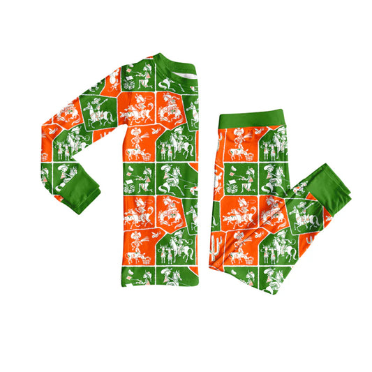 8.4Preorder (moq 5)Baby Girls Cactus Horse Rodeos Top Pant Western Pajamas Set