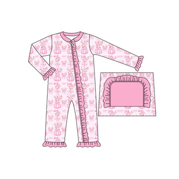 5.23 Pumpkin Grass Girls Pink Toddler Clothes